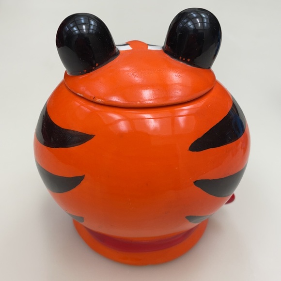 Vintage 2002 Tony the Tiger Ceramic Jar Sugar Bowl with Lid Houston Harvest - Picture 2 of 8